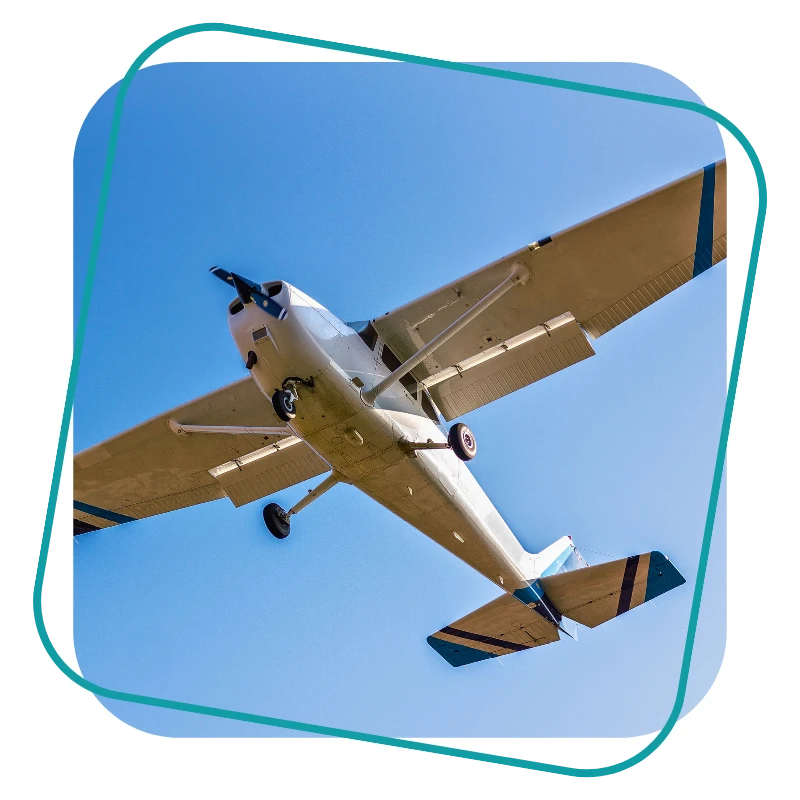 Air plane in the blue sky