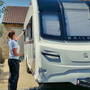 Tips for using the waterless cleaner on a caravan