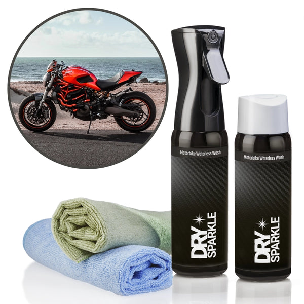 Waterless Motorbike Wash Keep your motorbike clean and shiny